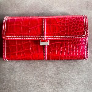 Liz Claiborne Croco Embossed Wallet/ Checkbook